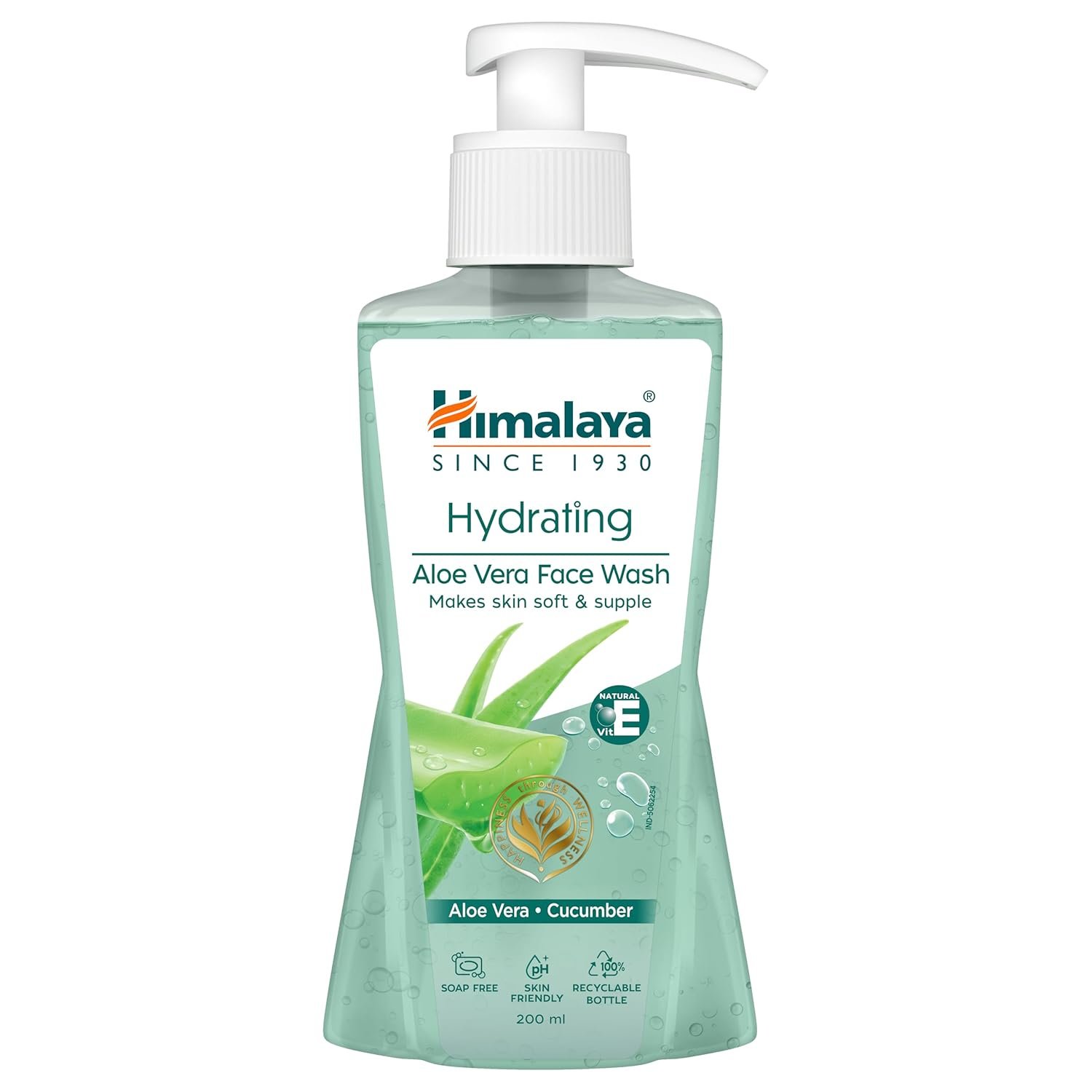 Himalaya Hydrating Aloe Vera Face Wash 200 ml | Aloe Vera & Vitamin E | Creamy Gentle Cleanser for Bouncy & Dewy skin | Clinically Tested | Paraben Free | For Dry Skin