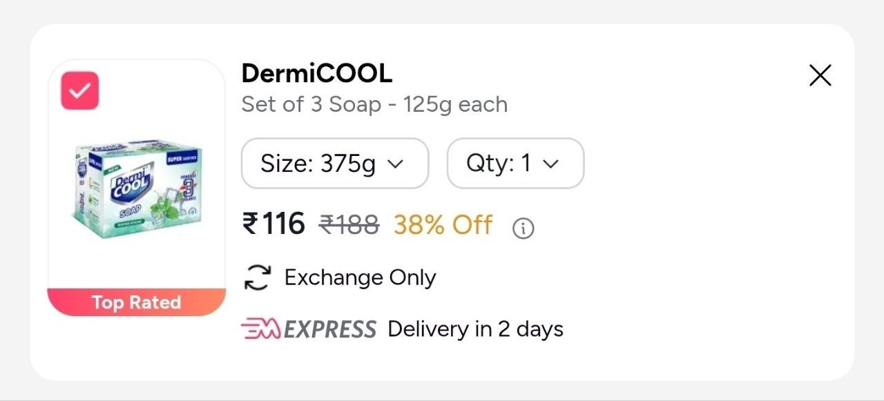Buy DermiCOOL Set Of 3 Soap   125g Each -  - Personal Care for Unisex