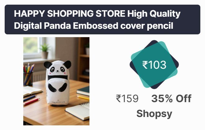HAPPY SHOPPING STORE High Quality Digital Panda Embossed cover pencil case with compartments pencil pouch box for kids,school for Students,Stationery box Cosmetic Zip Art Artificial Leather Pencil Box