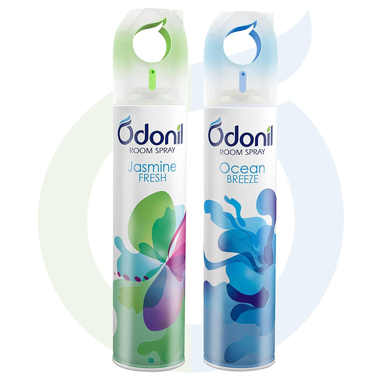 Odonil Air Freshener Room Spray - 440 ml Combo (Pack of 2, 220ml each) | Jasmine Fresh & Ocean Breeze | Nature Inspired Fragrance for Home & Office | Long Lasting Fragrance | Instant Freshness