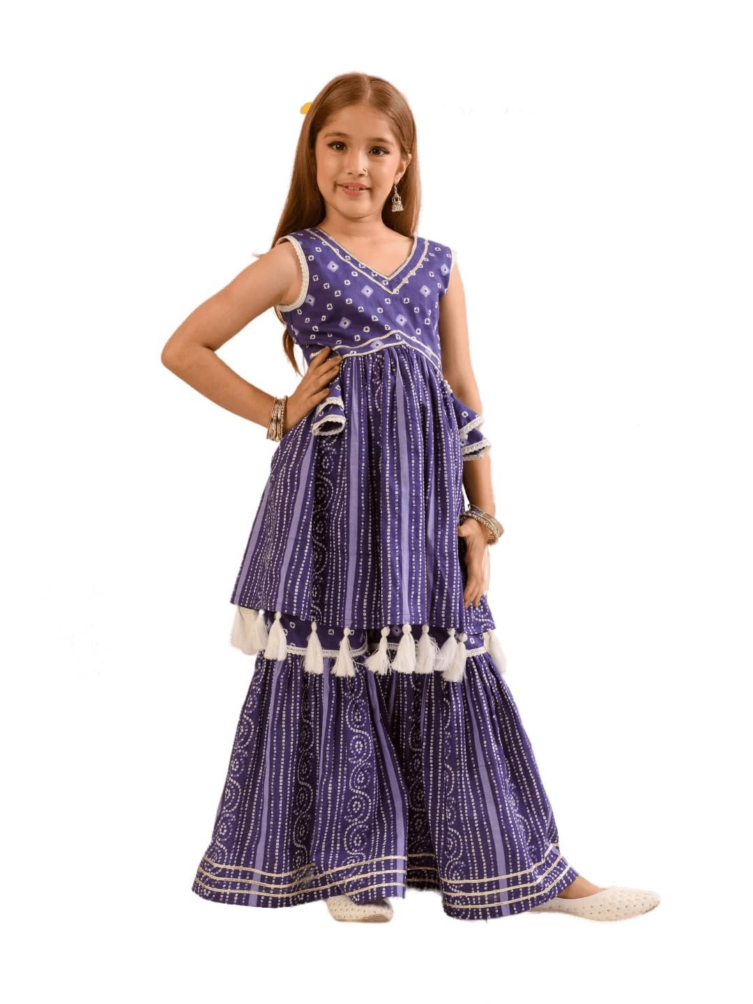 Pspeaches Girls Kurta & Sharara