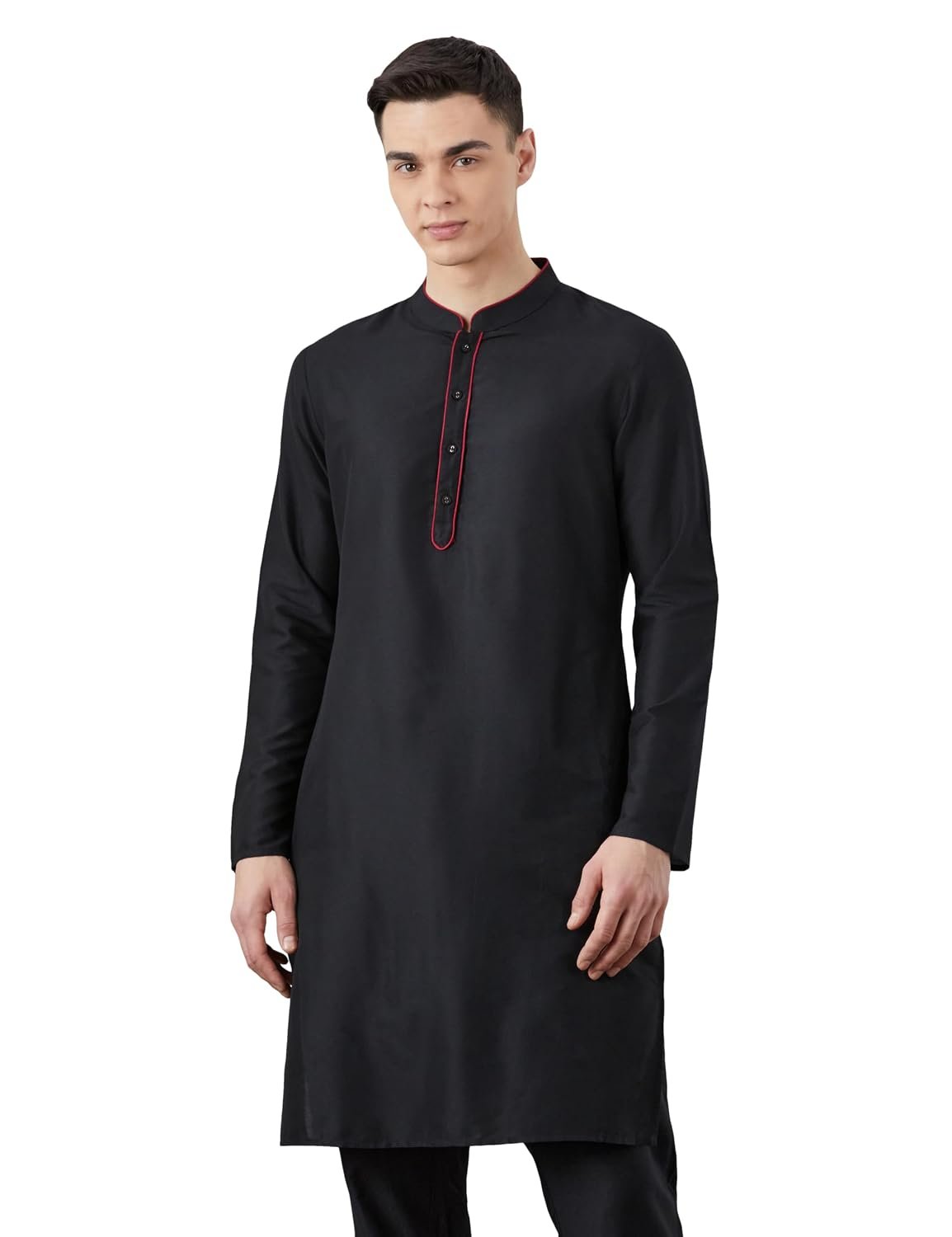 Amazon Brand - Symbol Men Festive Solid Long Kurta (Regular Fit)