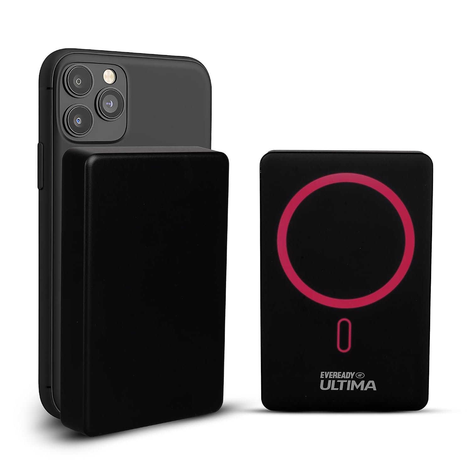 Eveready Ultima MagSafe Compatible Power Bank PB32, 10,000mAh, 22W Wired & 15W Wireless Fast Charging, Compatible with iPhone 12 & Above, Android & Qi Devices (Ensure Device & Case Com