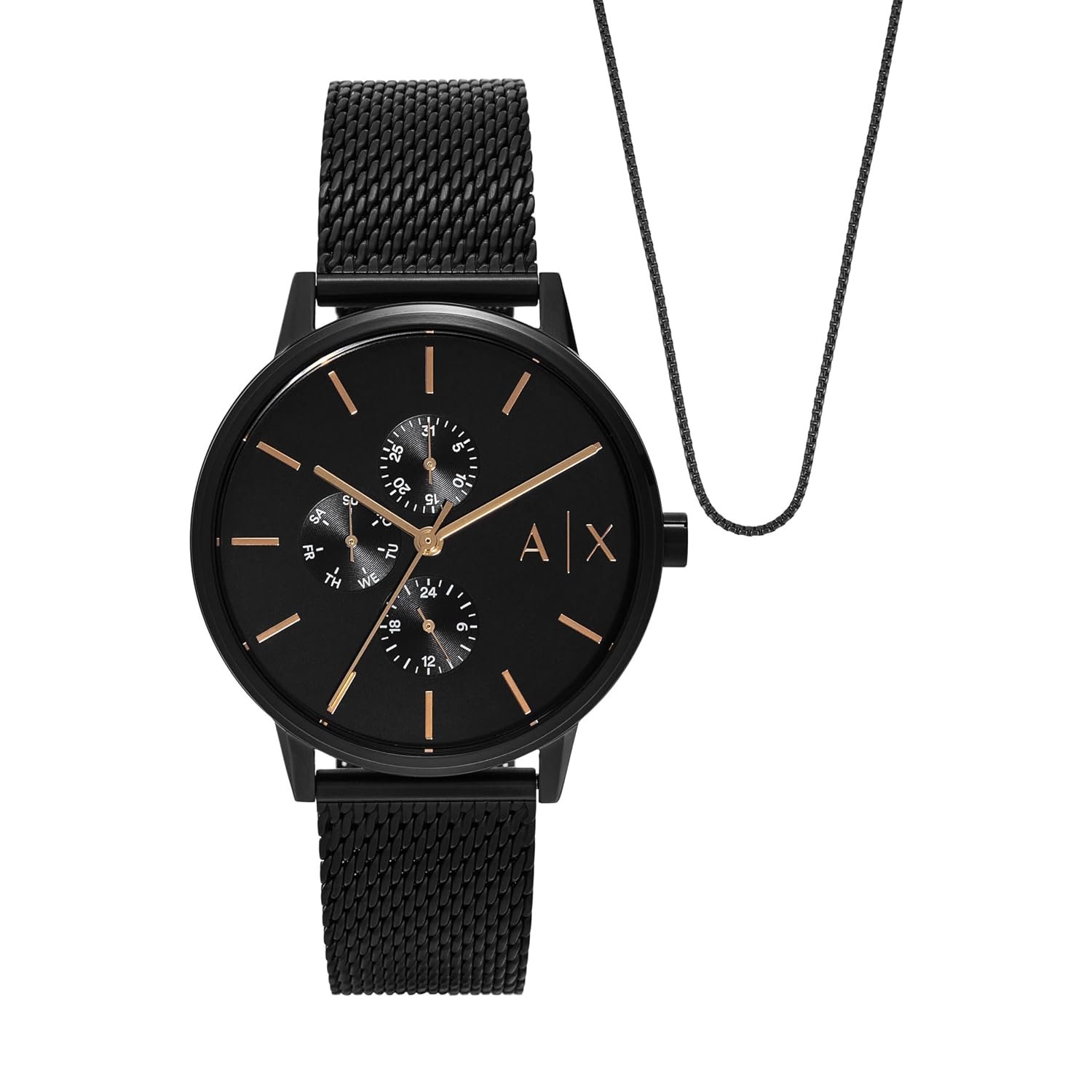 Armani Exchange Black Watch AX7162SET