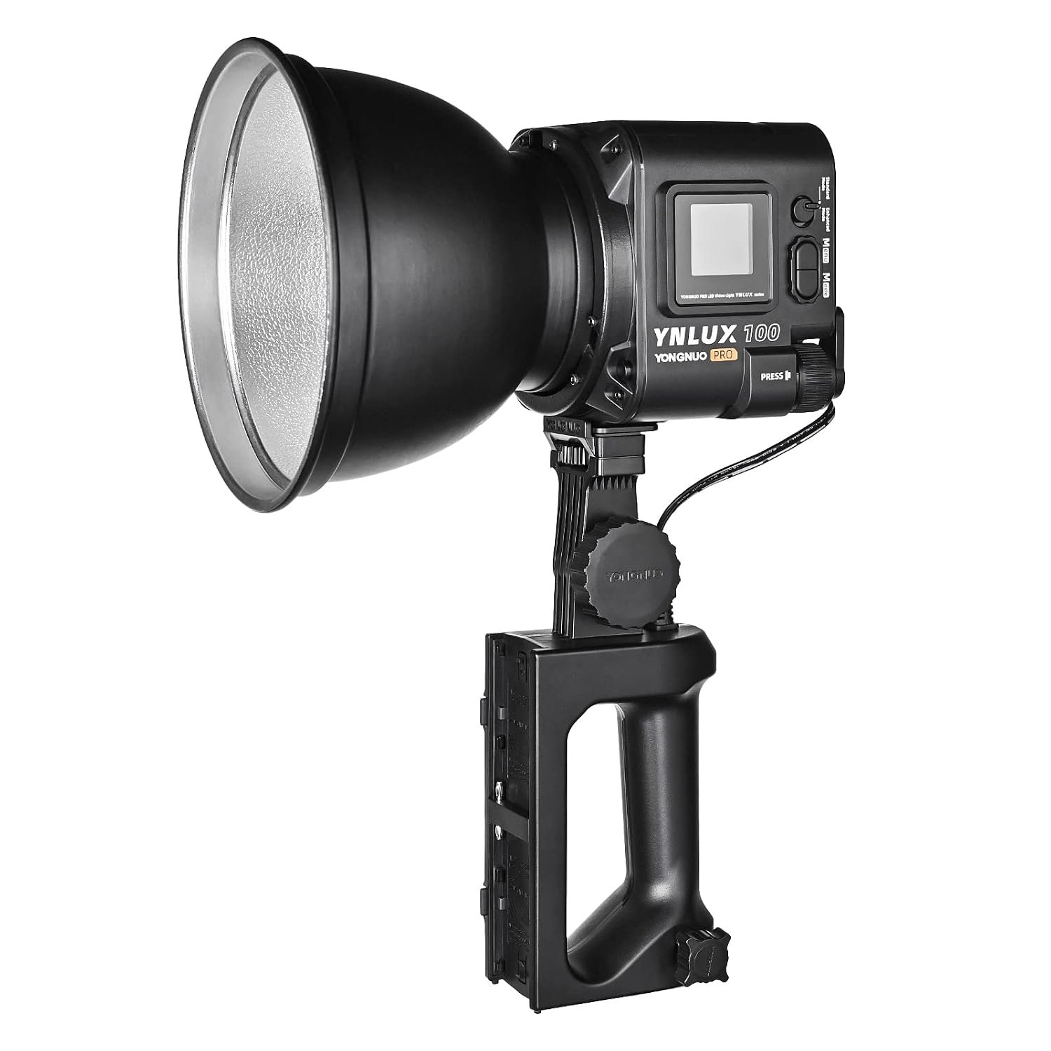 Yongnuo YNLUX100 Pro Handheld Continuous Output Lighting, 120W COB LED Video Light with Bowens Mount, 2700-6500K Bi-Color CRI95+ Wireless Remote, for Portrait Wedding Outdoor Shooting YouTube Videos