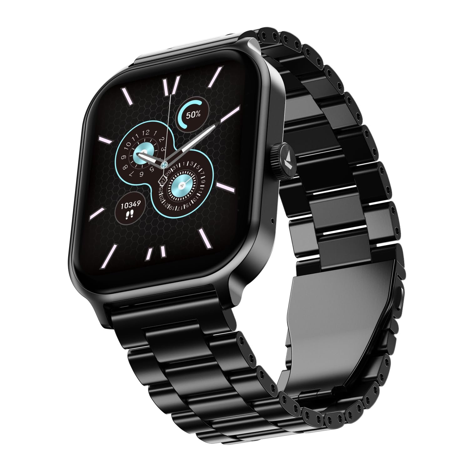 boAt Ultima Ember 2 Smartwatch, 1.96” AMOLED Display, Ultra Bright 1000 nits Brightness, AOD, Personalized Fitness Nudges, Functional Crown, 100+ Sports Mode smartwatch for Men & Women (Steel Blac