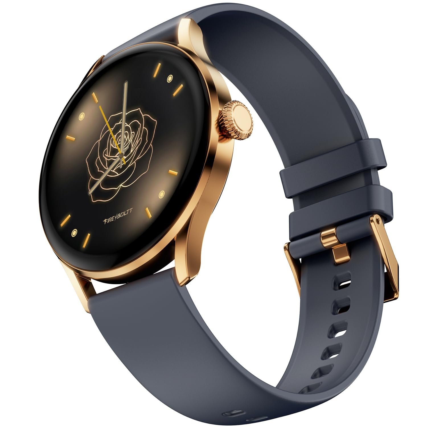 Fire-Boltt Glitz Women Smart Watch with 1.19” AMOLED Display, Bluetooth Calling, Rotating Crown, Always On Display, 1000 Nits Brightness, IP68 Waterproof Midnight Navy