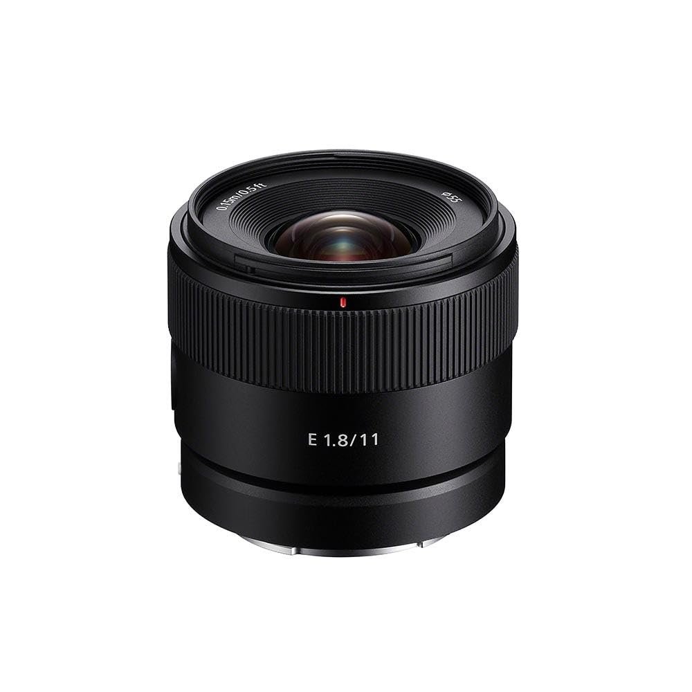Sony E Mount E 11mm F1.8 APS-C Lens (SEL11F18) | Wide-Angle Prime | Vlogging & Content Creation, Black