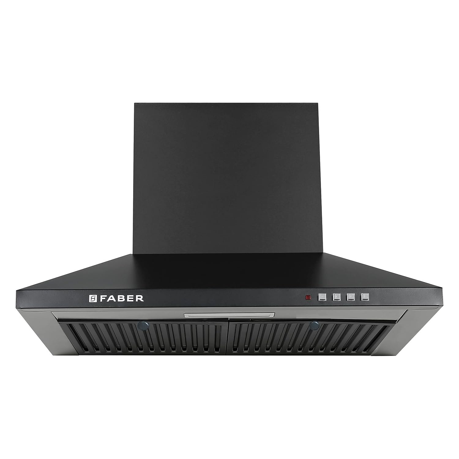 Faber Pluto 60 cm 1000 m³/hr Wall Mounted Kitchen Chimney | Baffle Filter | Push Button | LED Lights | 1 Year Comprehensive Warranty and 12 Years on Motor | Black | HOOD PLUTO PB BF BK 60
