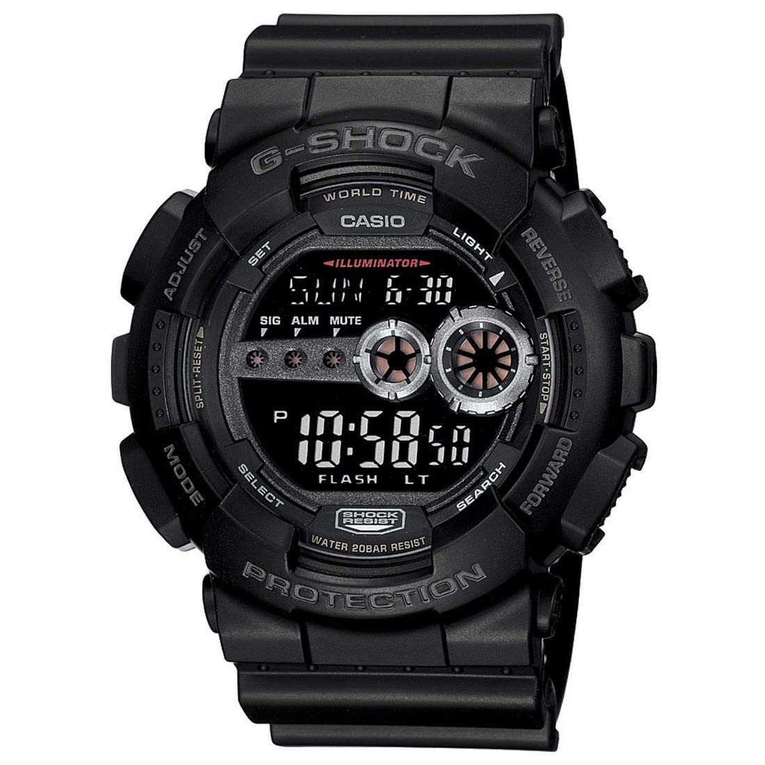 Casio G-Shock Digital Black Dial Men's Watch-GD-100-1BDR (G310)