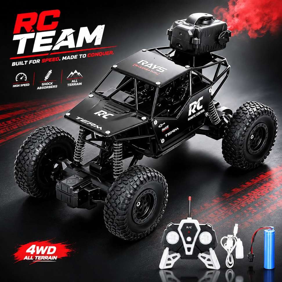 little rides rock crawler 1 16 offroad monster rc car smoke function