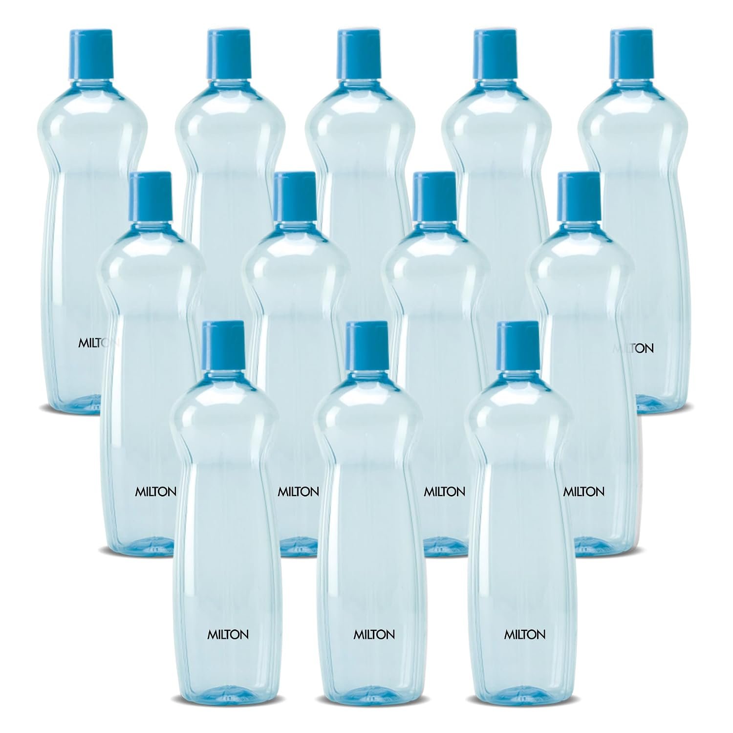 MILTON Pacific 1000 Pet Water Bottles, 1 Litre Each, Set of 12, Sky Blue | BPA Free | Leak Proof | Office Bottle | Gym Bottle | Home | Kitchen | Travel Bottle | Hiking | Treking Bottle | Reusable