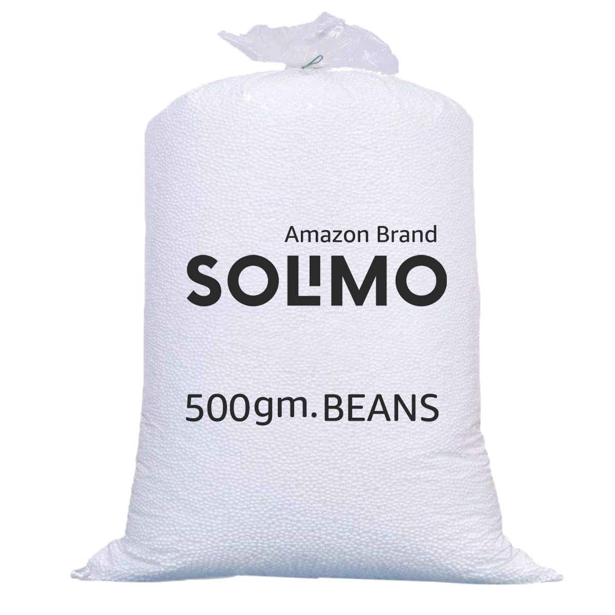 Amazon Brand - Solimo Beans Refill Pack Fillers for Bean Bag 500 Grams - White
