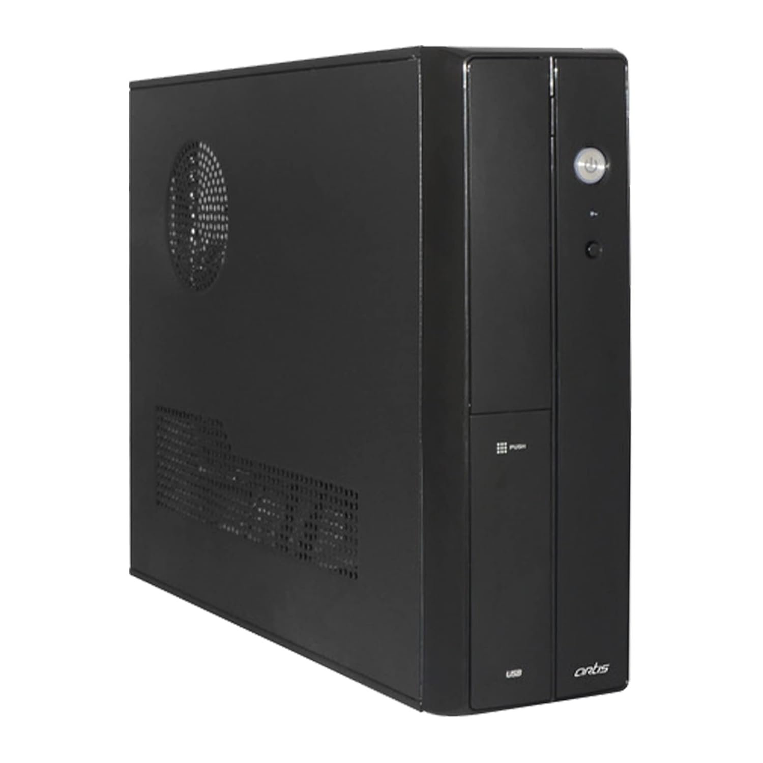 Artis Joy 3.0 Slim Computer Cabinet Support Micro ATX/Mini ATX Motherboard,1 x 8 cm Fan with VIP 250 Watt Power Supply