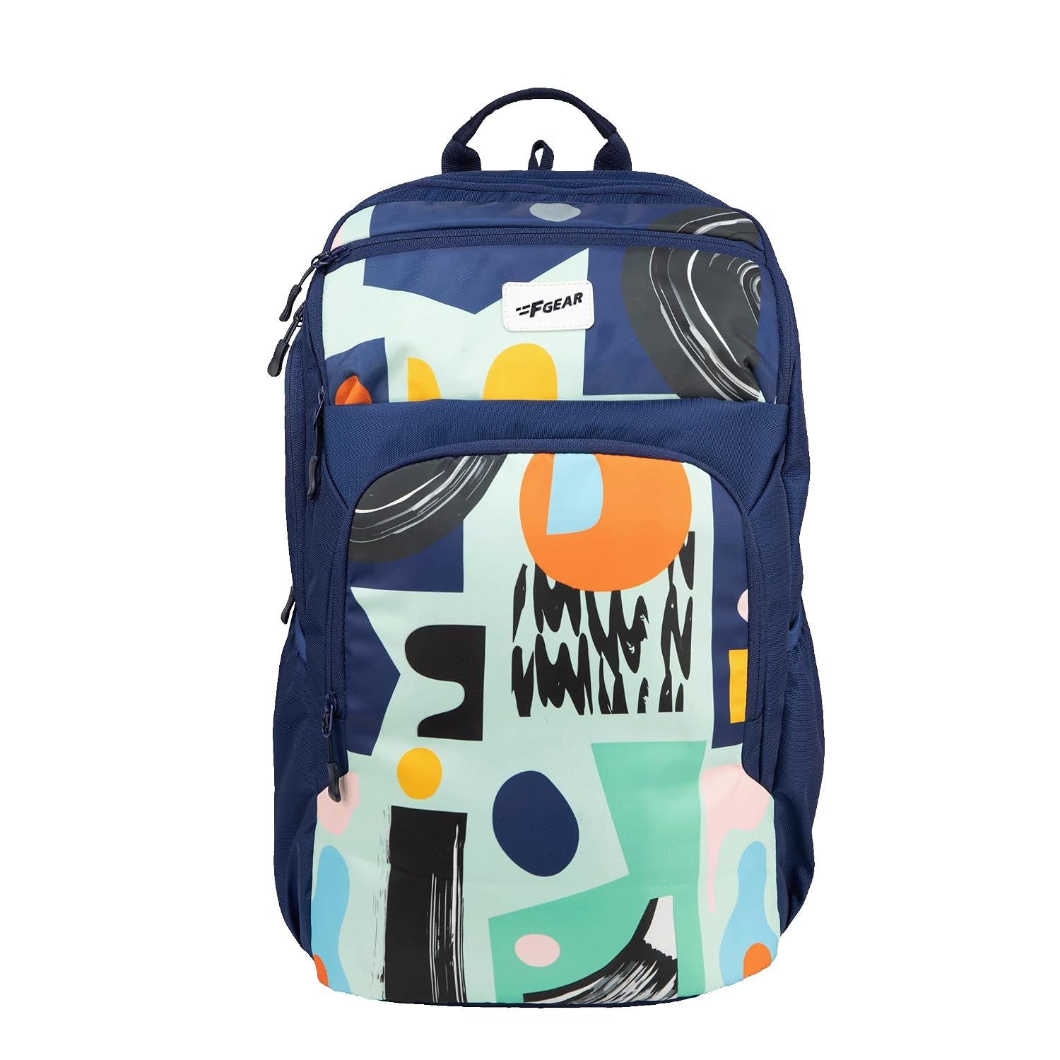 F Gear Akira Black 26L Backpack, 3 Spacious Compartments, 3 Pockets and 1 Hidden Pocket|Anti theft Backpack|Airflow Padded Back Panel|Lightweight & Durable|Ideal for Office, Daily Use & Travel