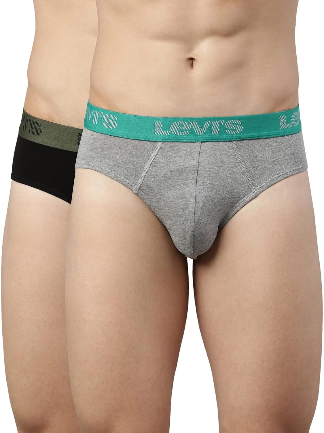 Levi's 066 Brief for Men | Cotton Stretch Fabric | Durable & Breathable Underwear for Men | Anti-Roll Waistband | Extra Supportive Gusset | Functional Fly | Dual Layer 3D Pouch | Tagless | Pac