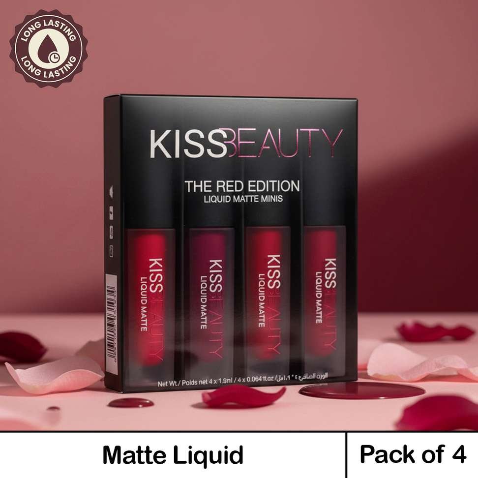 Kiss Beauty Liquid matte lipstick - Red edition Price in India - Buy Kiss Beauty Liquid matte lipstick - Red edition online at Shopsy.in