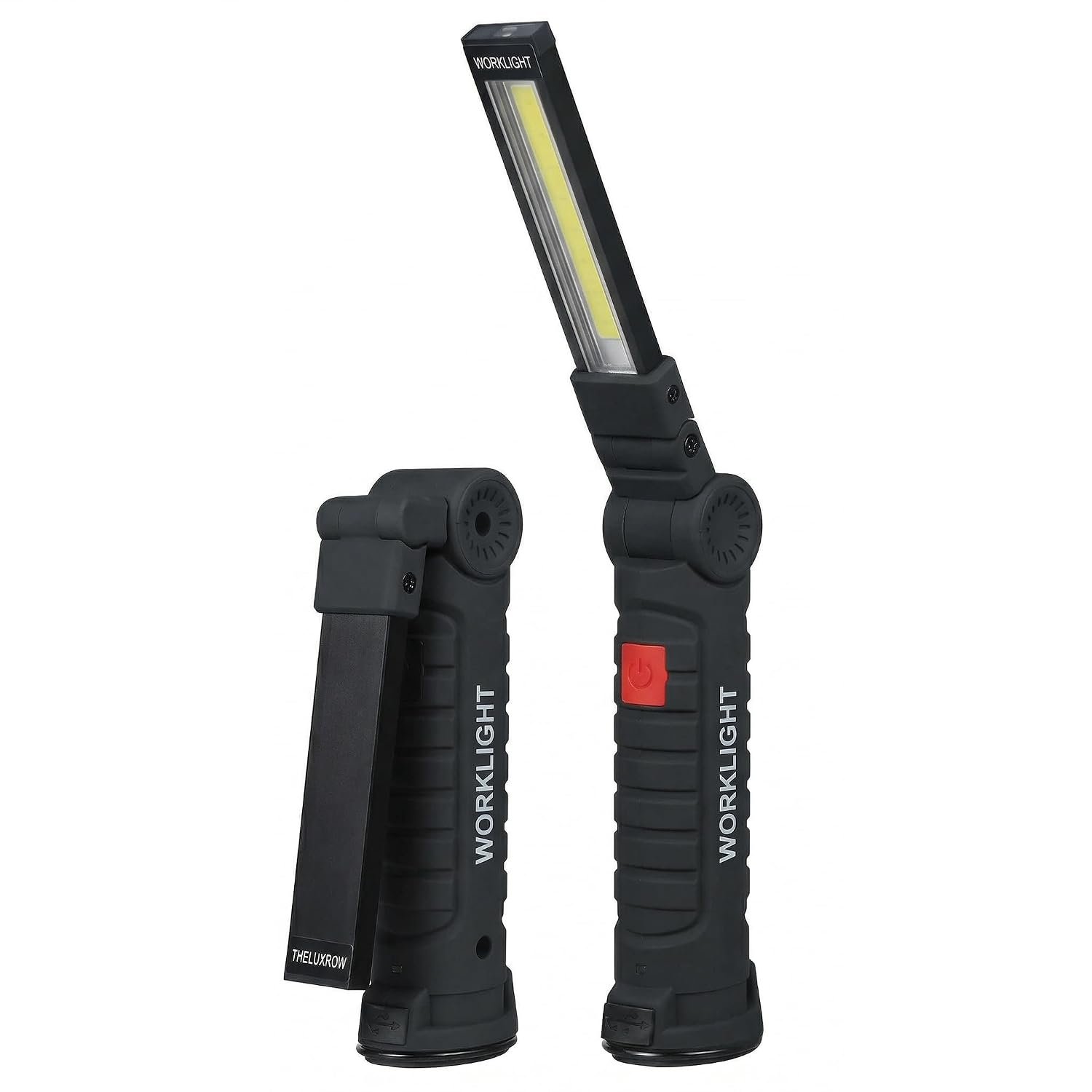 LED Rechargeable Work Lights, Flashlight Hand Tools Magnetic Worklight,360°Rotate 5 Modes Portable Inspection Torch for Mens Dad Birthday Gift,Mechanics,Automotive,Camping,Emergency (2 Pack)