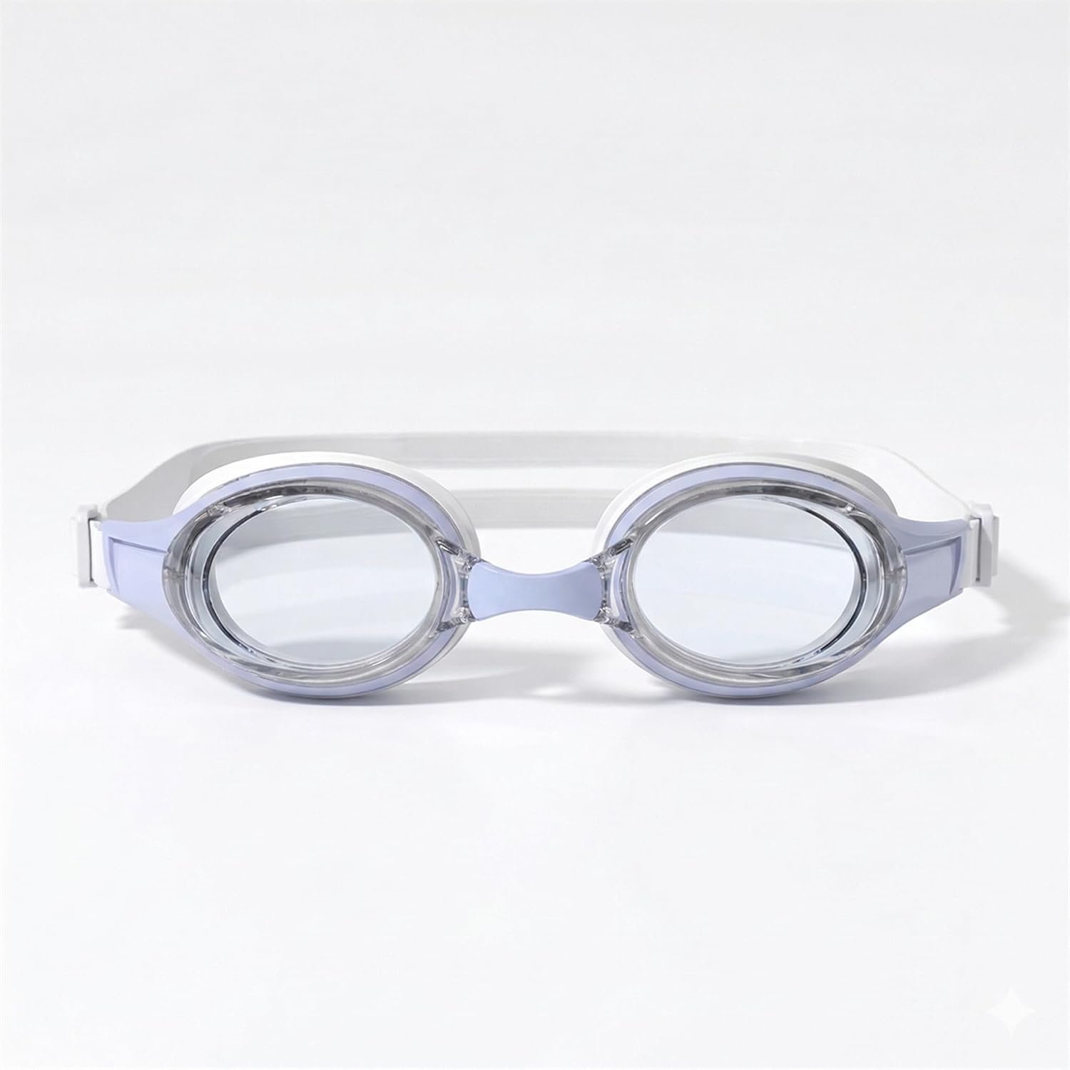 BURNLAB Swimming Goggles for Everyday Pool Use, Clear Vision Lens, Easy Adjustable Strap, Unisex Adult (blue and white)
