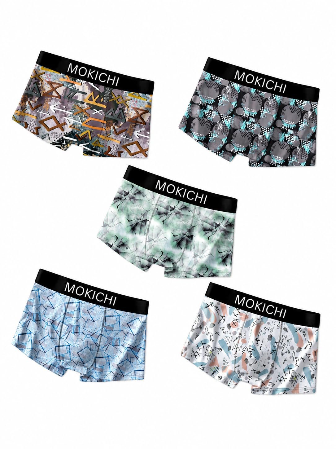 Men's Printed Boxer Briefs for Comfortable Everyday Wear | Stretchable Trunks with Soft Waistband | Stylish Printed Innerwear for Men | Pack of 5