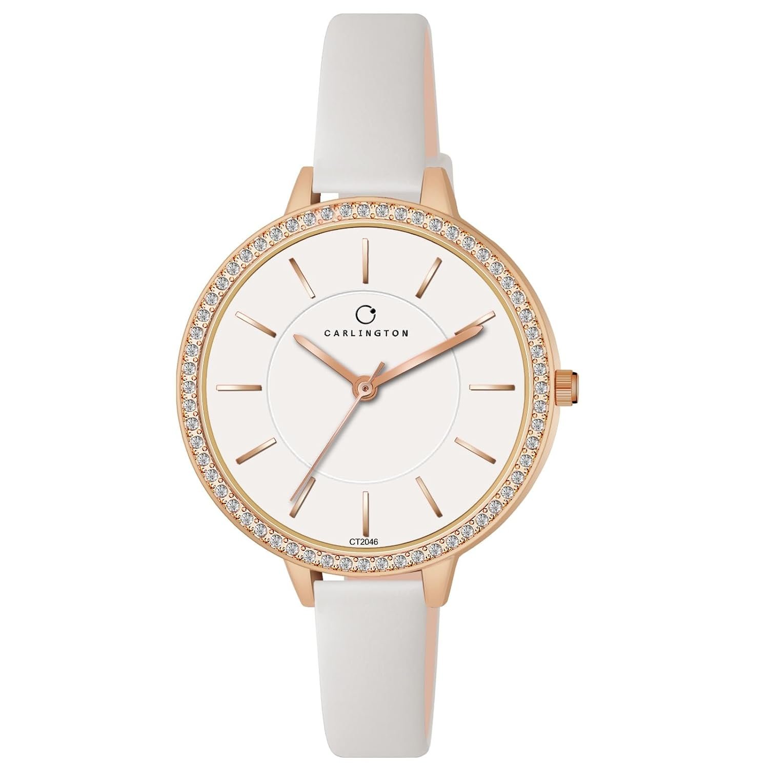 Carlington Watch for Women & Girls | Iconic Analog Ladies Wristwatch with Premium PU Leather Band | Luxury Quartz Movement - CT 2046 | Branded Fashion Wear