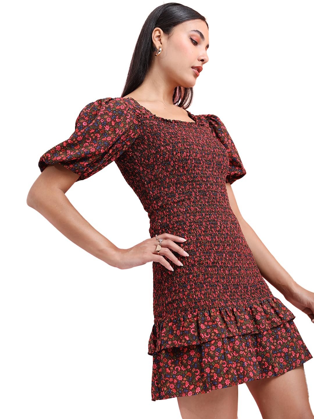 Tokyo Talkies Floral Printed A-Line Dress