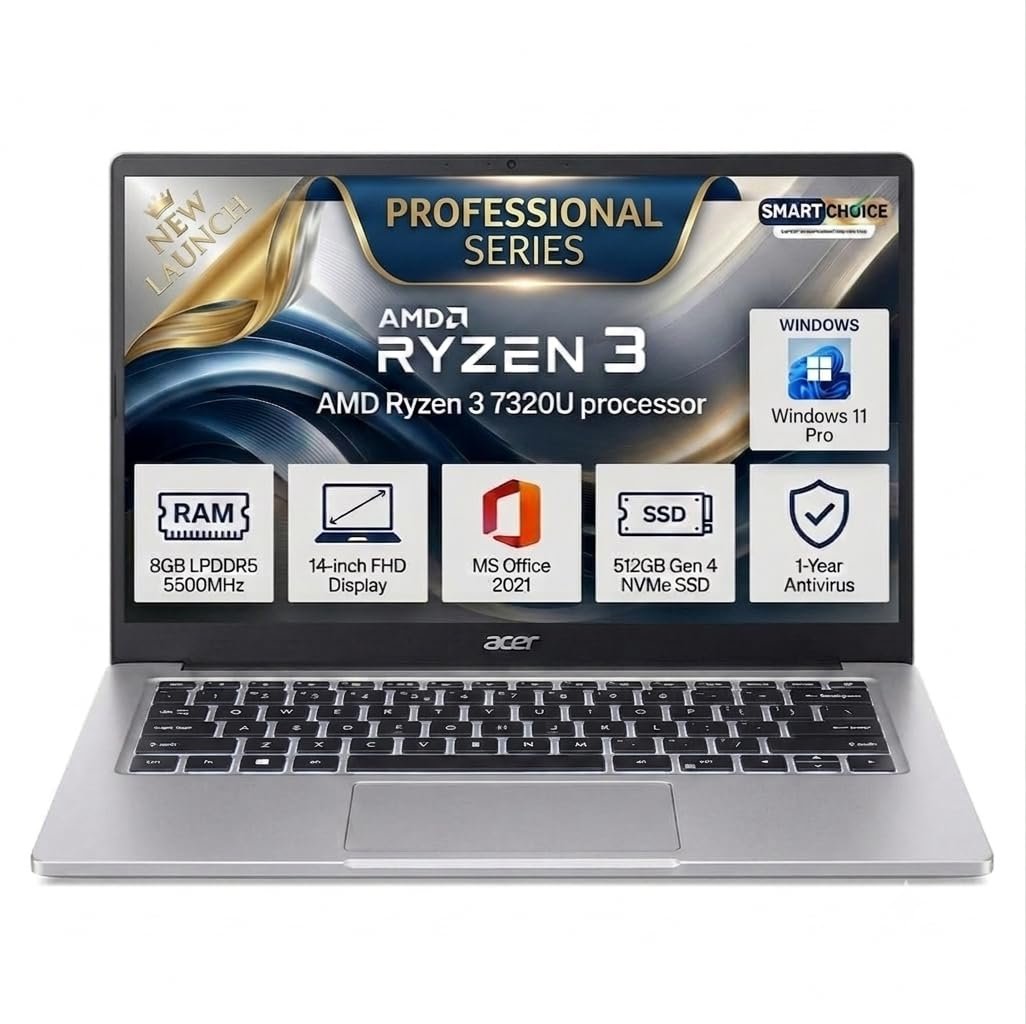 Acer Pro 14 Ryzen 3 7320U 8GB LPDDR5 RAM