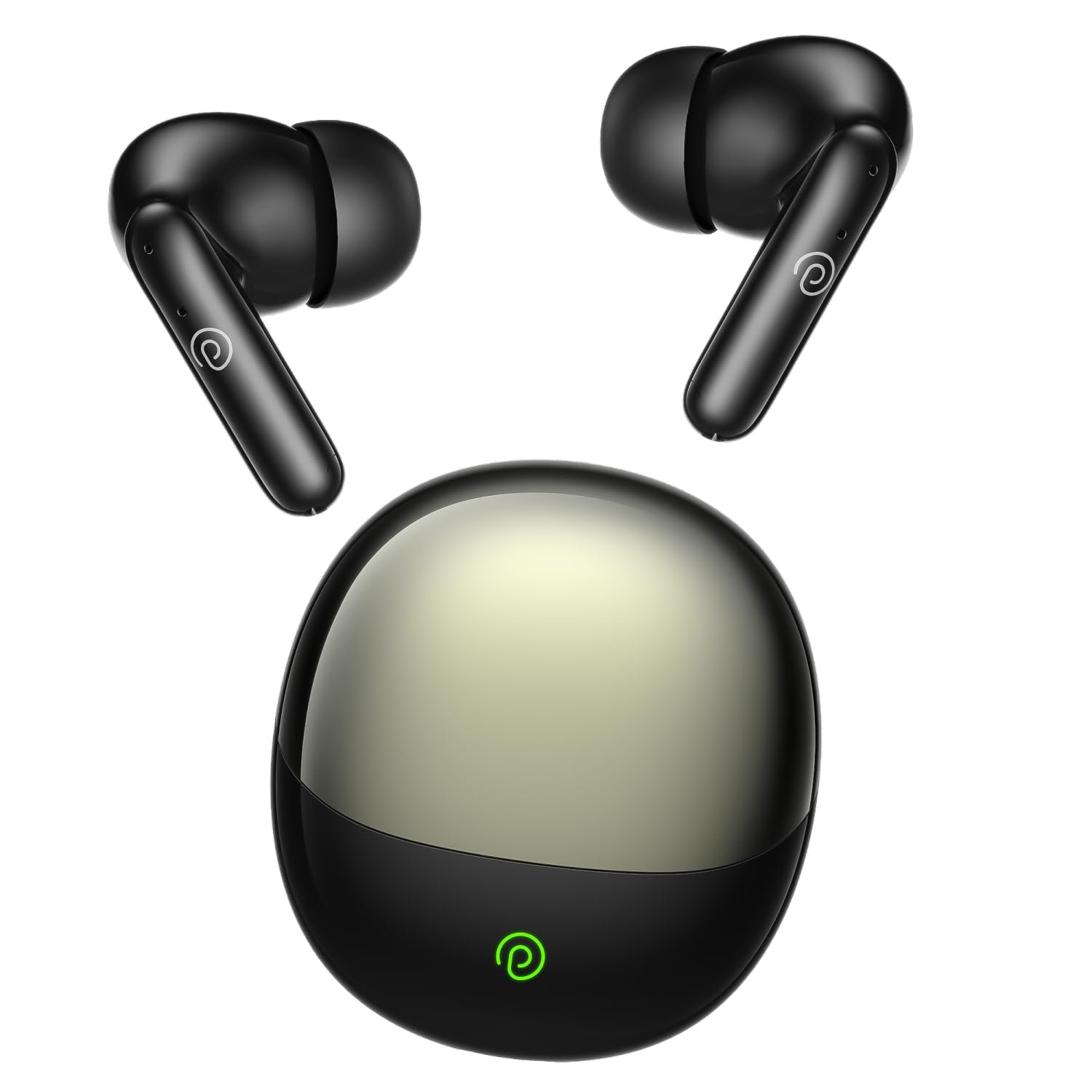 pTron Zenbuds Evo in-Ear TWS Earbuds w/Dual HD Mic & AI-EN Clear Calls, 13mm Drivers, 32Hrs Playtime, 45ms Movie/Music Modes, Bluetooth v5.3 Wireless Headphones, IPX5 & Type-C Charging (Pearl 