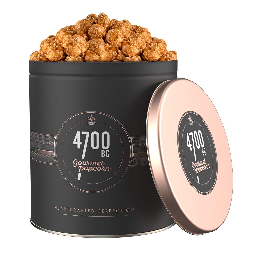 4700BC Gourmet Popcorn, Himalayan Salt Caramel, Tin, 550g