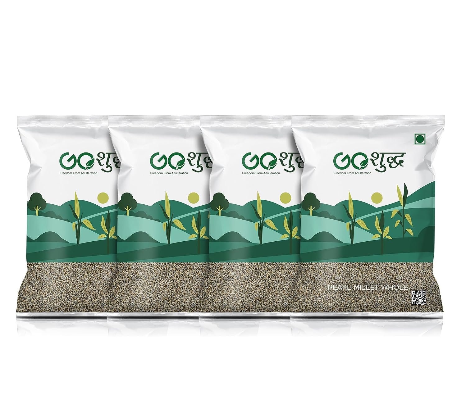 Goshudh Whole Pearl Millet (Bajra Sabut) 4kg (1kg Each Pack of 4) | No Added Preservatives