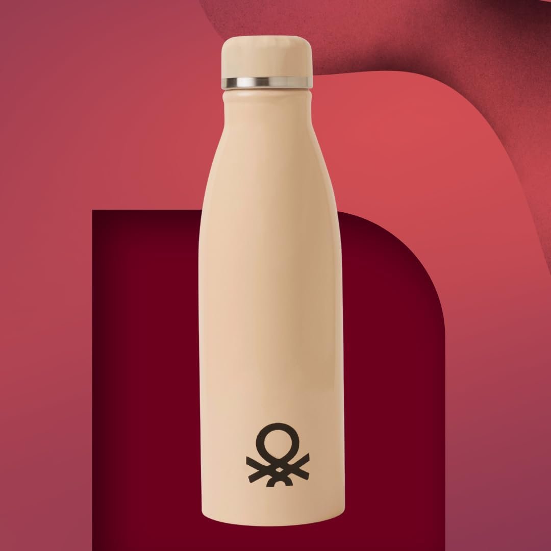 United Colors of Benetton Stainless Steel Water Bottle 750 Ml, Blush