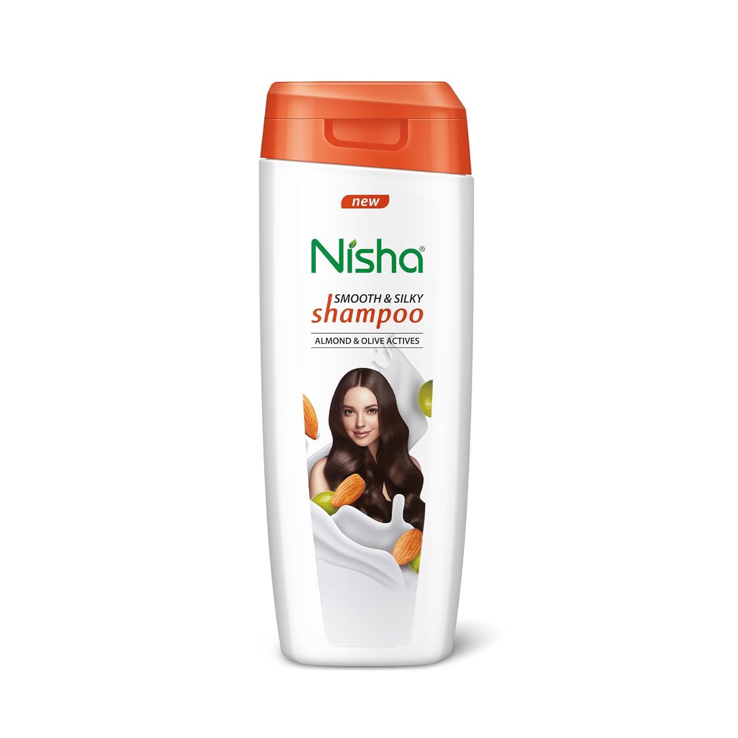 Nisha Almond and Olive Shampoo for Women & Men for Silky, Shiny and Smooth Hair, Reduce Dandruff & Breakage, All Hair Types, 75 ml (Pack of 6)