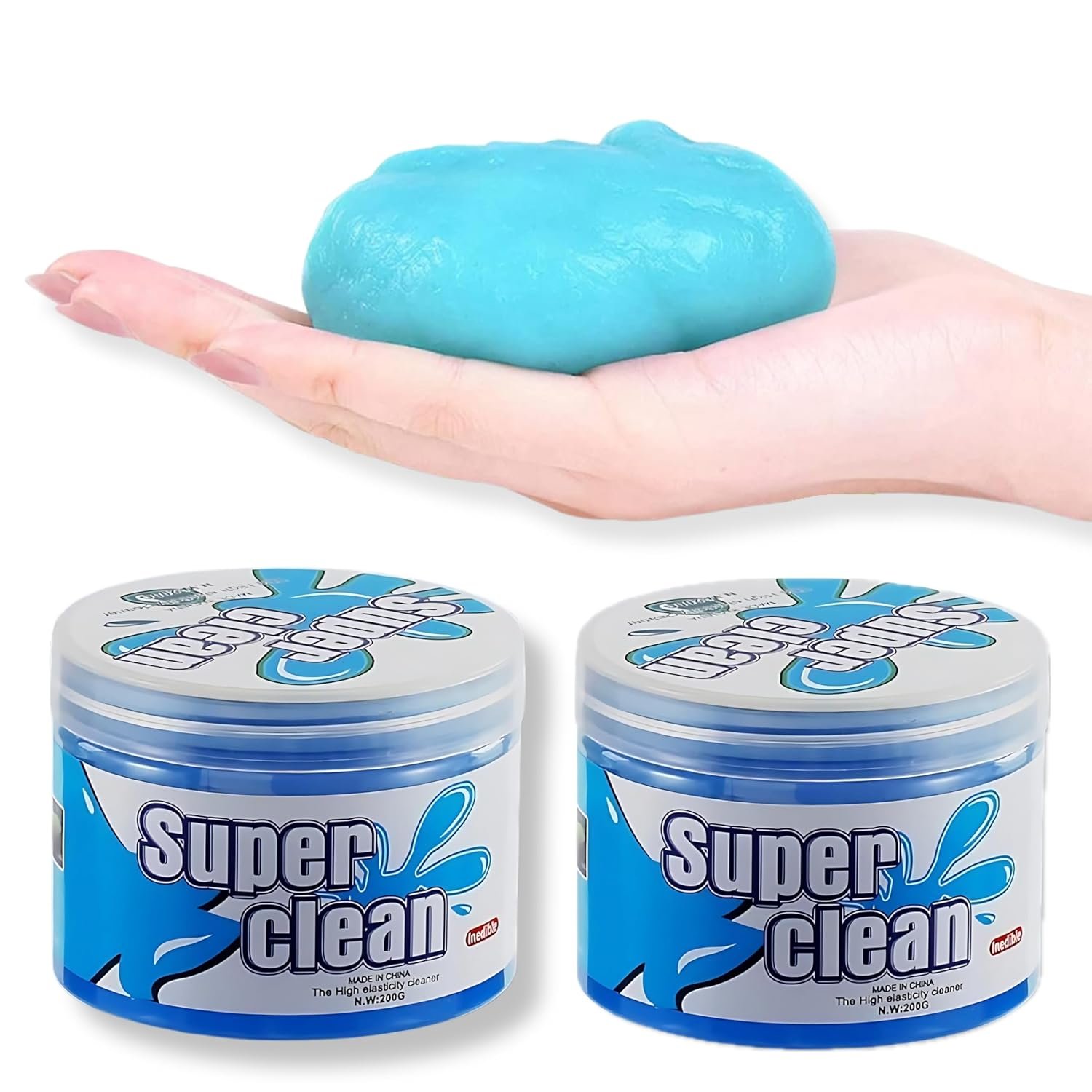 Arto Multipurpose Re-Usable Slime Gel Putty for Dirt, dust Cleaning for Home Windows, Gaps, car Interior, pc,Laptop,Keyboards,Mobile Phones, Earphones and Gadgets (Multicolor) (Pack of 2)