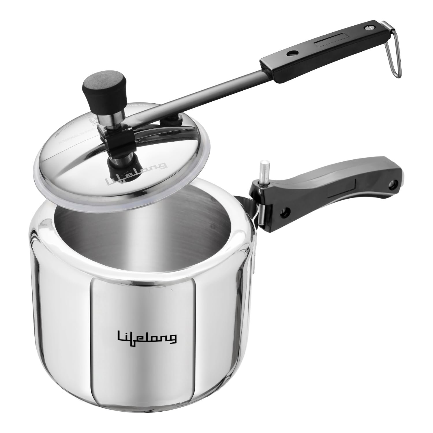 Lifelong 2L Tri Ply Stainless Steel Pressure Cooker | Inner Lid Design | Silicone Gasket | Induction & Gas Compatible for Rice, Dal, Rajma, Chole | 2.5mm Thick | Faster, Even Heating | ISI- Certif