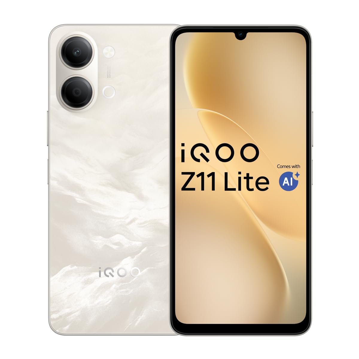 iQOO Z11 Lite 44W 5G (Solar Flame, 4GB RAM, 128GB Storage) | 6500mAh Battery with 44W Fast Charging* | Dimensity 6300 with 579k+ AnTuTu Score* | OriginOS 6.0 with AI Creation* & Private Space*
