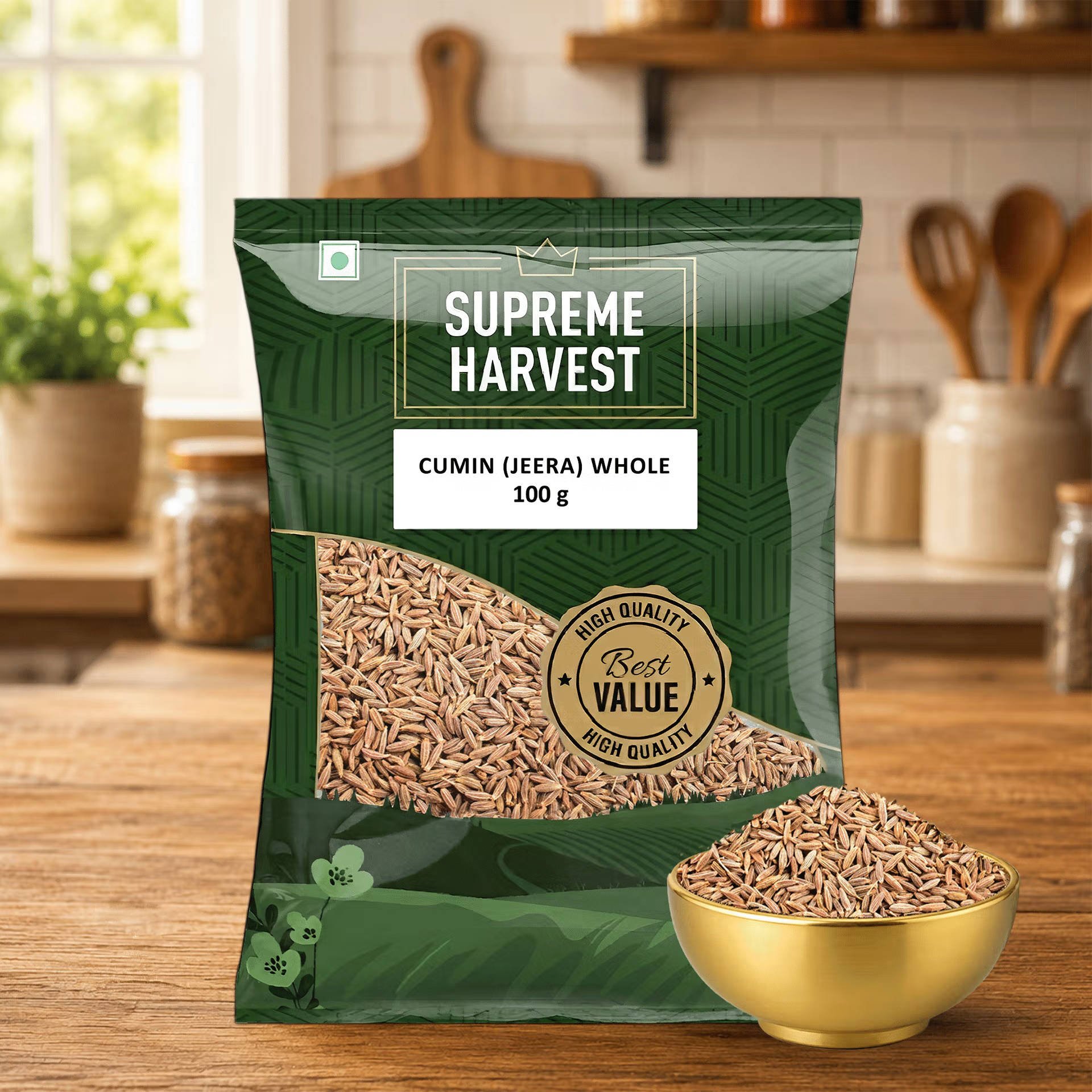 Buy Supreme Harvest Cumin (Jeera ) Whole Online (100 g) At Best Price