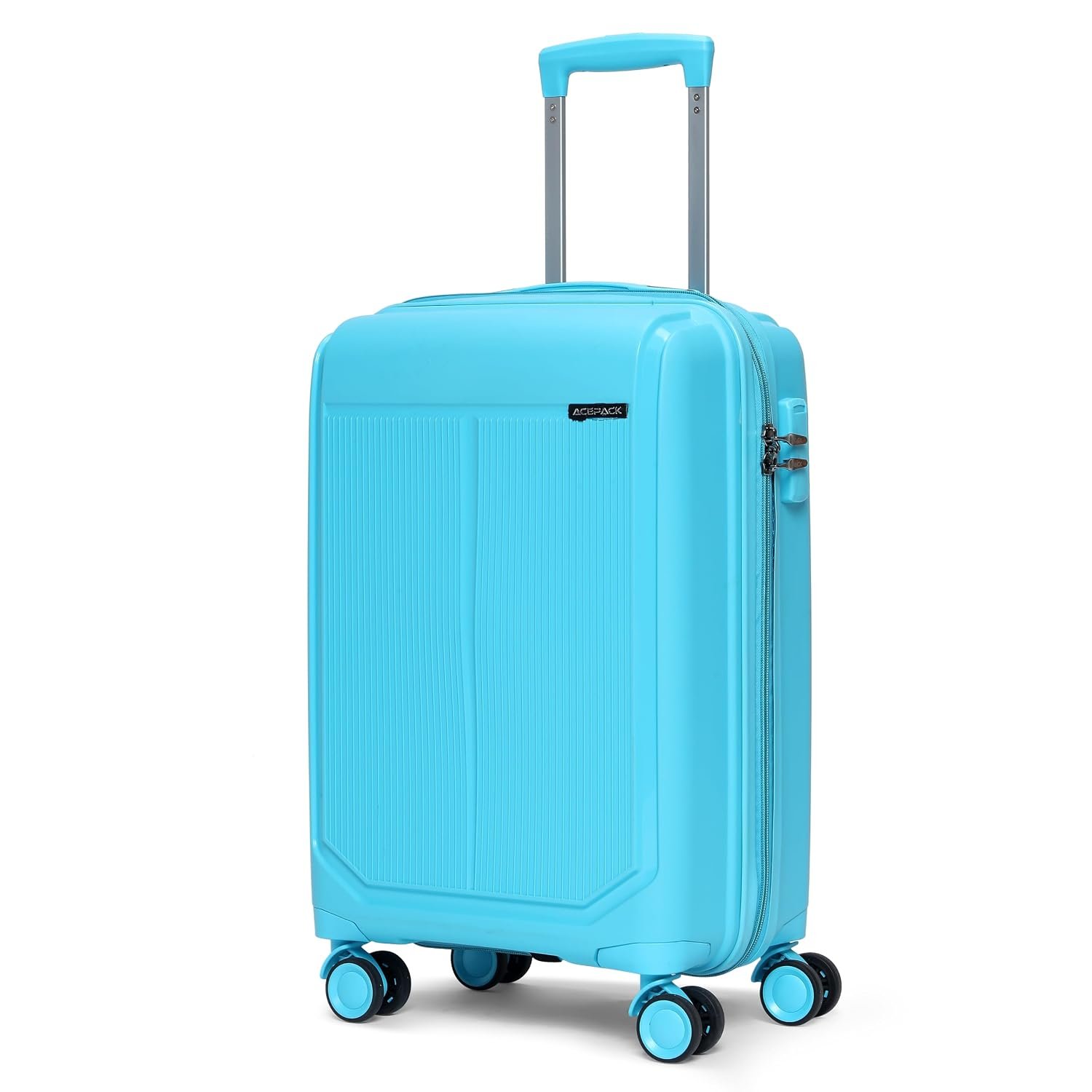 ACEPACK by Verage Megatron Hard Side Polypropylene Luggage Small Cabin 41L | Lightweight Unbreakable Suitcase Set with 360° Silent Spinner Wheels, Number Lock & Telescopic Handle