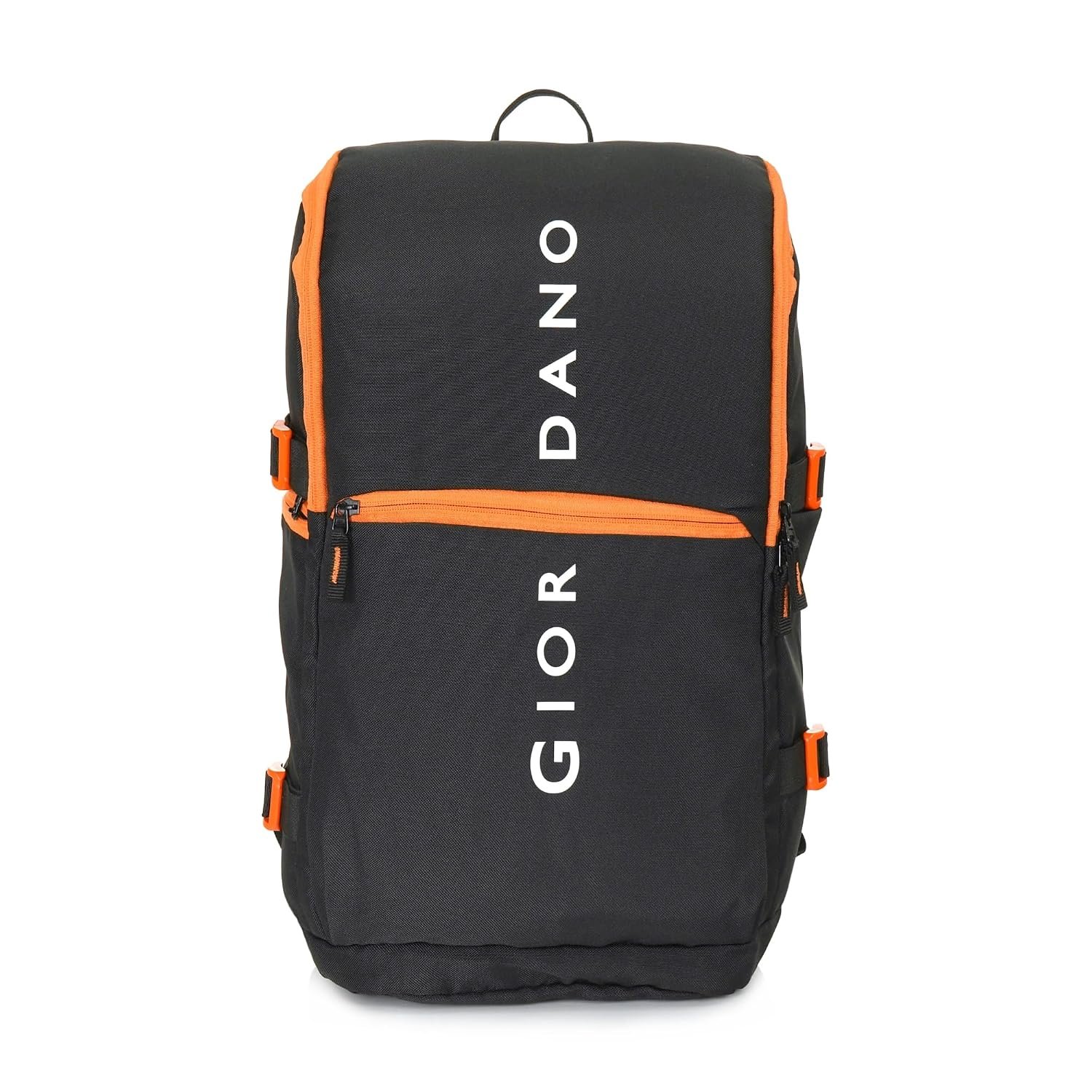 Giordano Unisex 20L Large Durable Polyester 15.6-inch Laptop Backpack | Padded Bag with Multiple Pockets & Trolley Sleeve | Perfect for Travel, Work & College