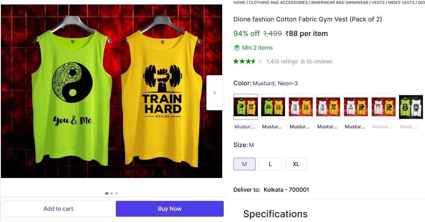 dione fashion cotton fabric gym vest