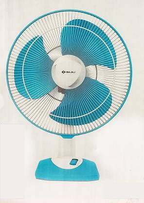 Bajaj Rapido 400 mm Table Fan, Pearl Blue, With Full Copper Motor and High Speed Operation, Regular