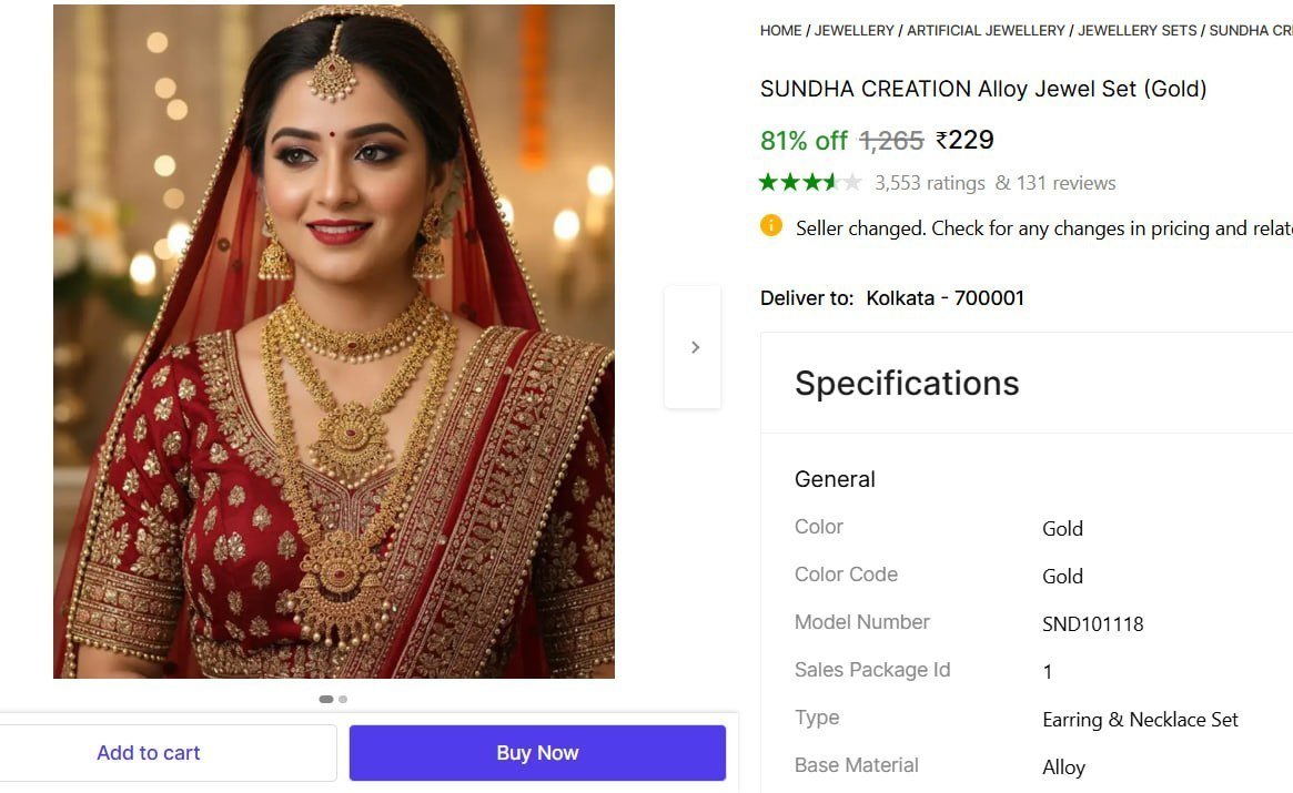 sundha creation alloy jewel set