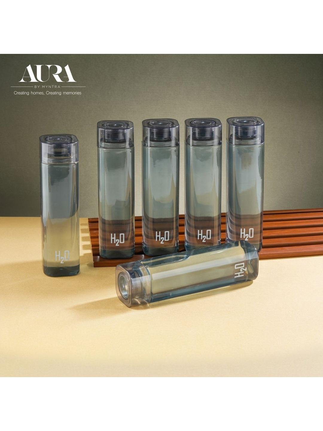 Buy Aura Black Set Of 6 Plastic Other Water Bottle -  - Home for Unisex