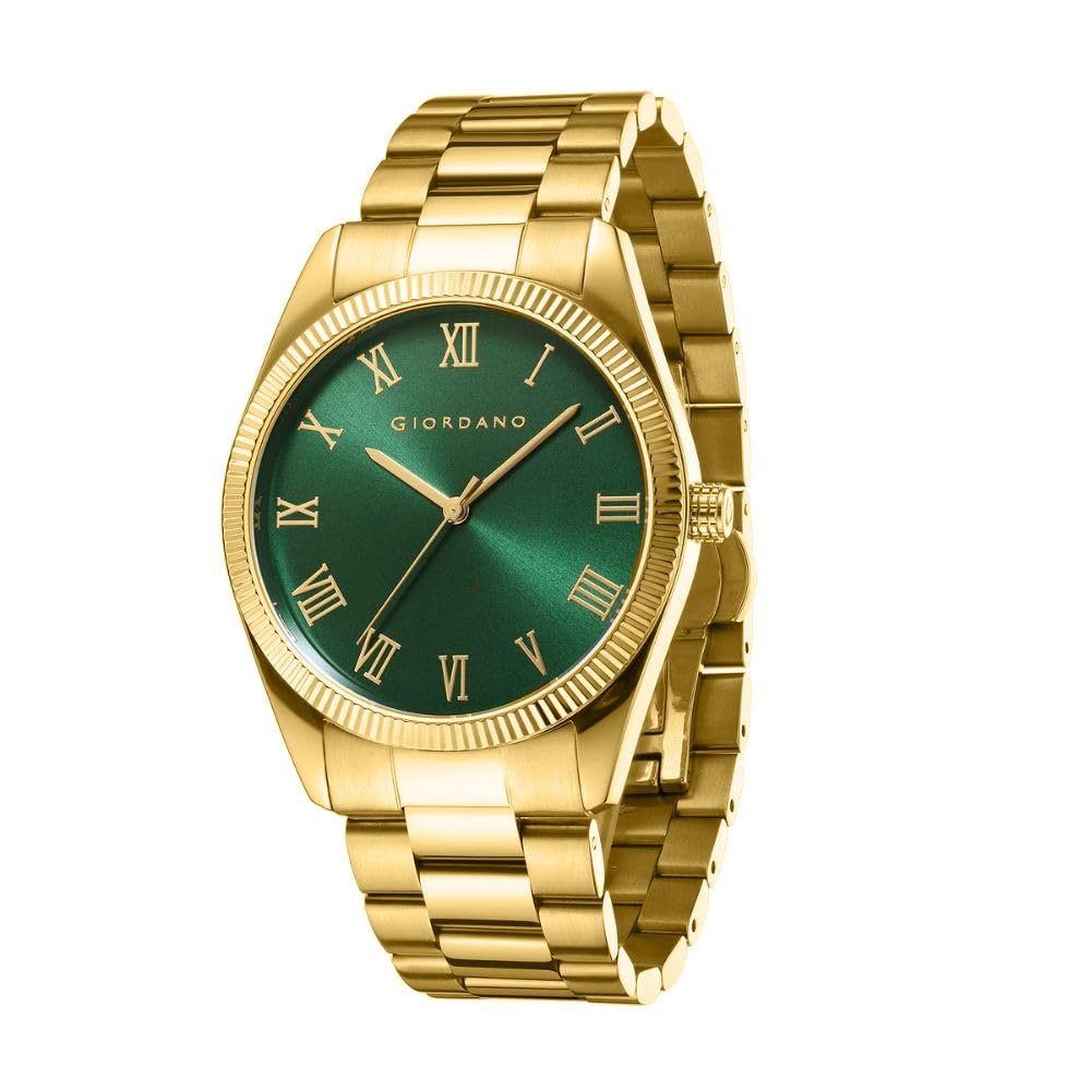 Giordano Analog Watch for Men with Round Dial, Roman Numeric Indices and Stainless Steel Strap - GZ-50112