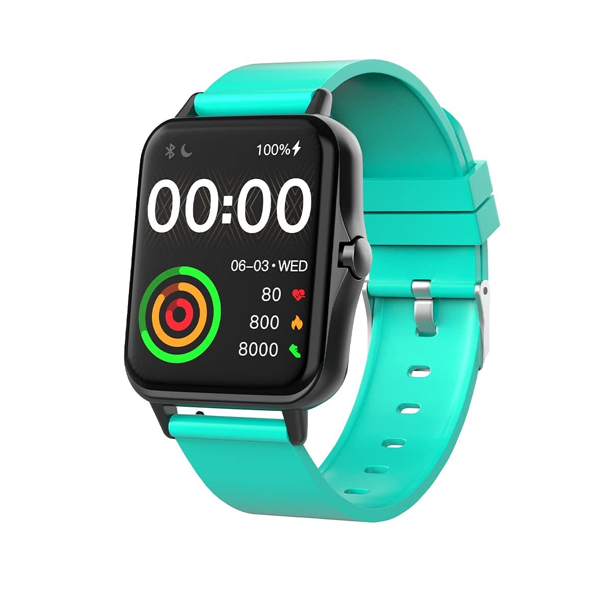 AQFIT W12 Smartwatch IP68 Water Resistant | 1.69” Full Touch Screen Display | Up to 7 Days of Battery Life | Integrated Health Check | 5.0 Bluetooth | for Men and Women(Green)