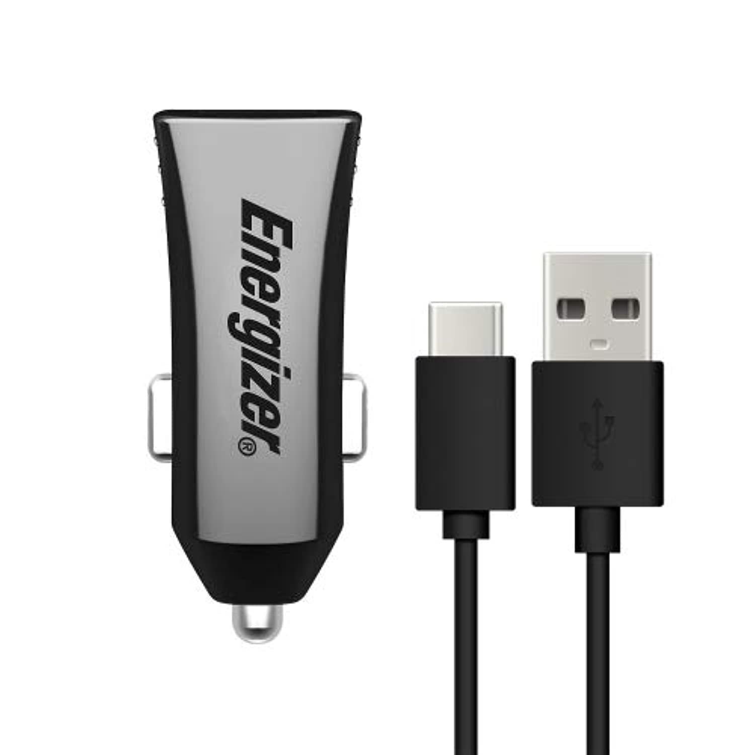 Energizer CAC 3.4A 2USB Type C2.0 Cable Charging Adapter (Black)