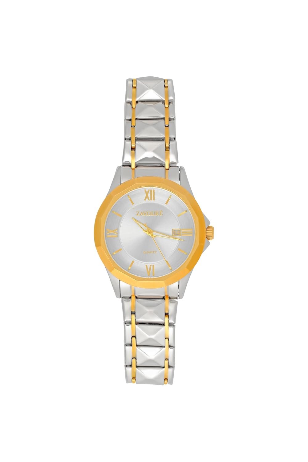 Men's Chronograph Watch, Stainless Steel Case, Analog Display, Gold, Round Dial, Water Resistant 30M (Gold, Stainless Steel) Radiant Champaign