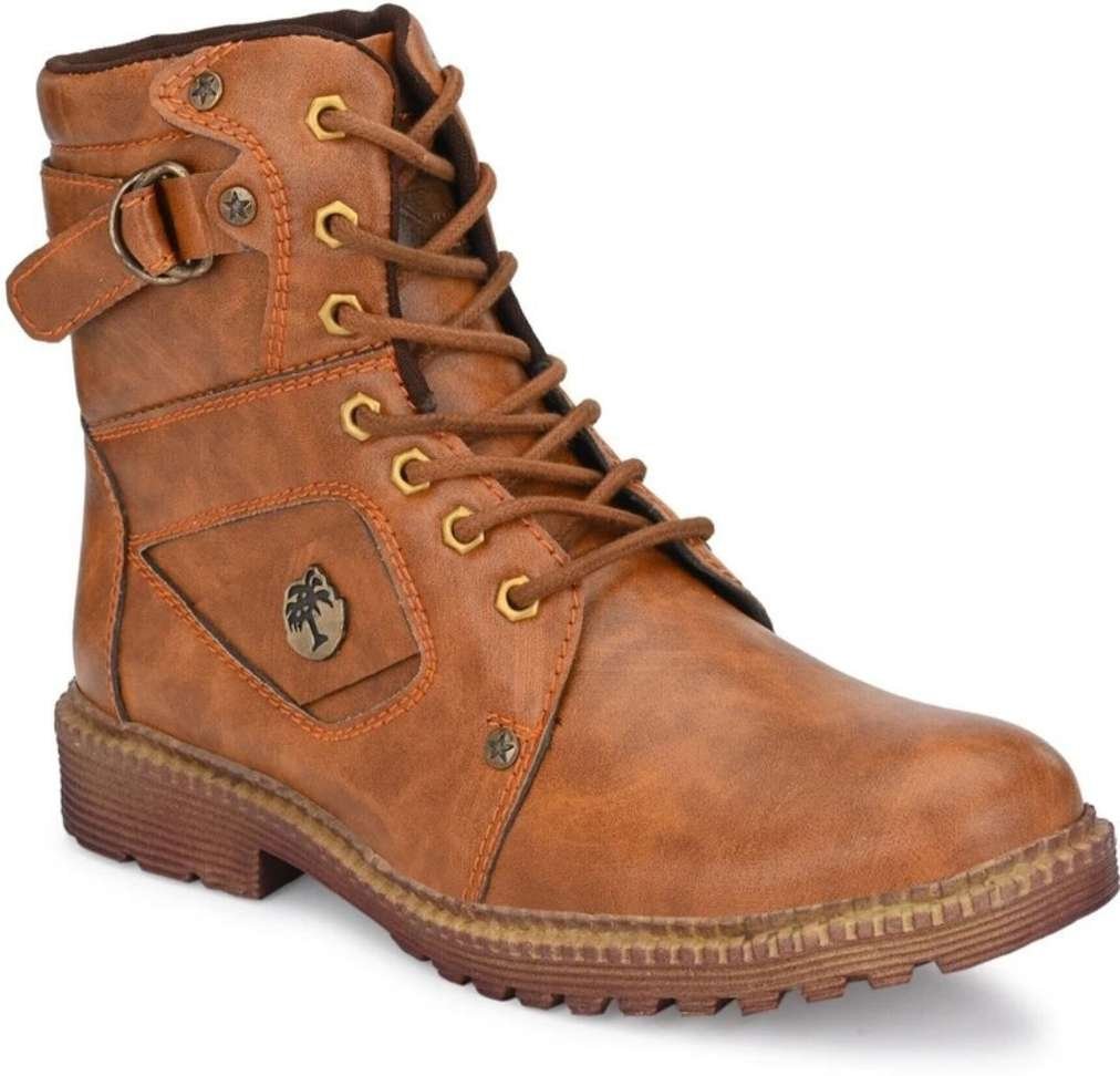 broniq fighter brown boots men