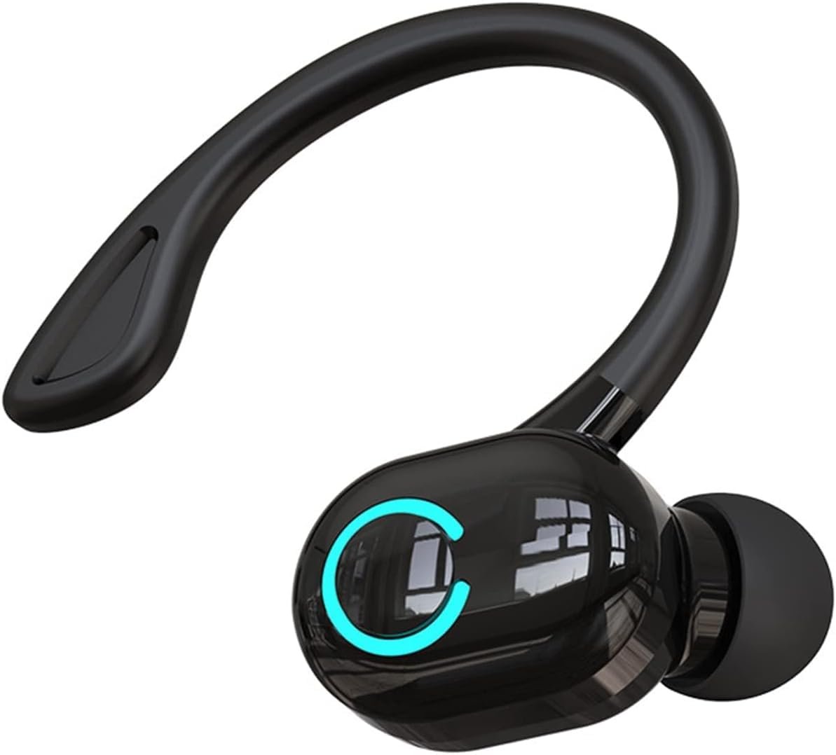 Single Ear Bluetooth Earpiece, Bluetooth 5.2 Wireless Earphones, Right Ear in-Ear Bt Headset with Noise Canceling Microphone, in Ear Headphones with Charging USB Cable