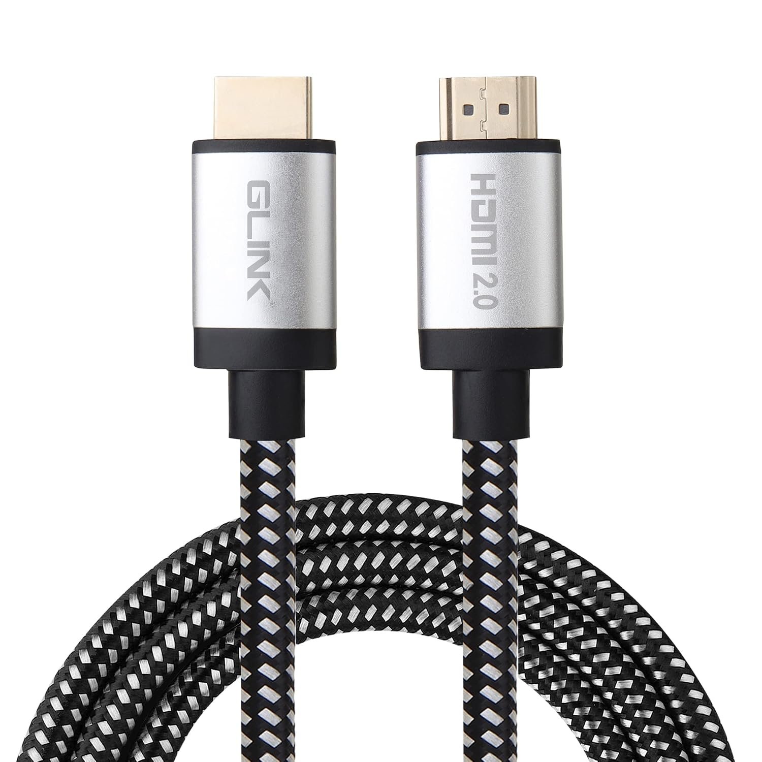 GLINK GL-201 ULTRA 4K-HIGH SPEED HDMI CABLE 2.0V with Ethernet 18Gbps, Supports DOLBY, 3D, 4K@60Hz, HDCP 2.2, Audio return, Cotton Braided, Gold Plated Metal Connector (20M/65FT)