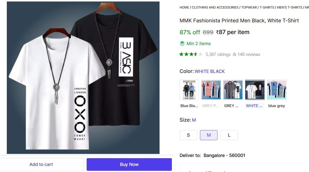 mmk fashionista printed men black white t shirt